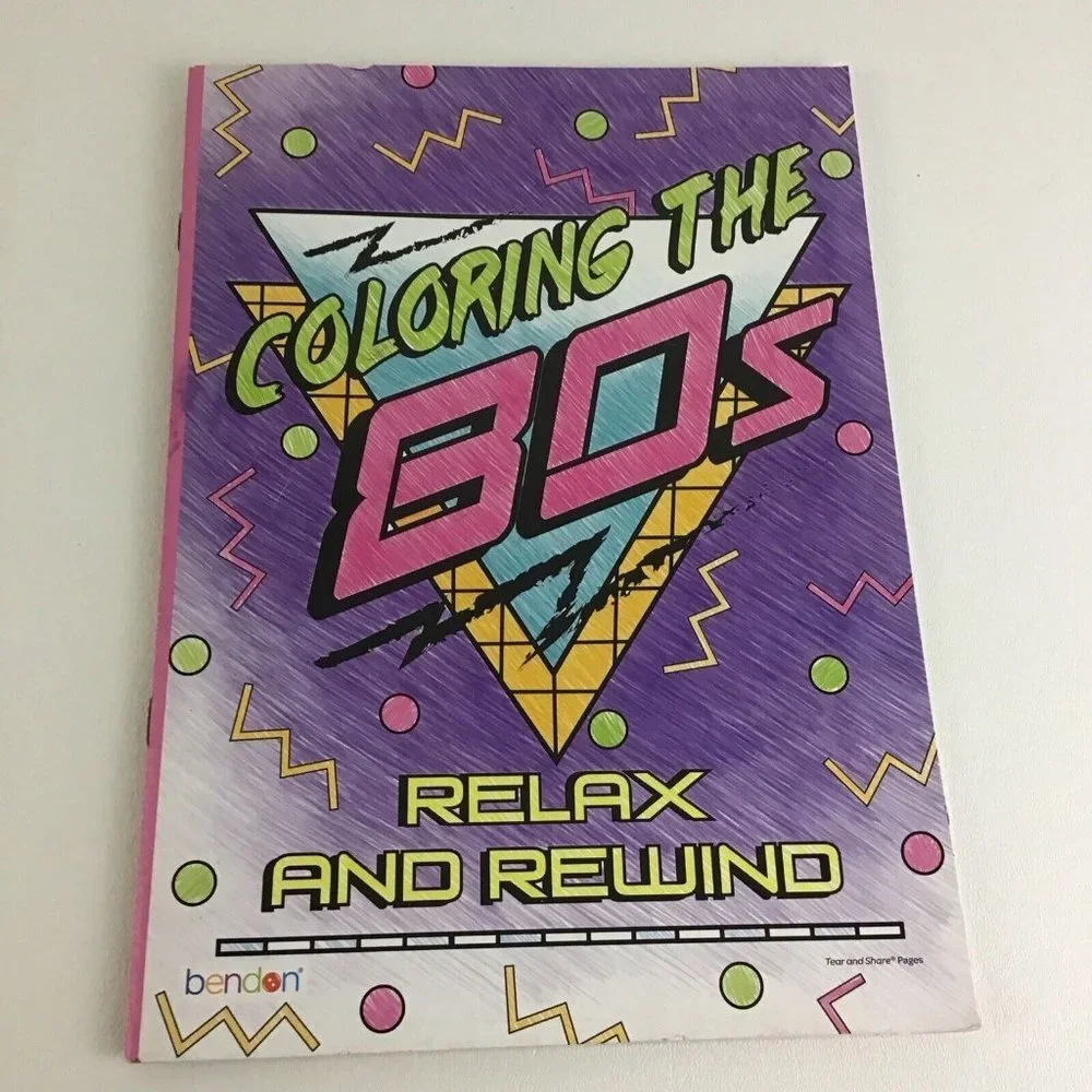 80's Ultimate Party Bundle Coloring Book What Ever Napkins Awesome Plates New